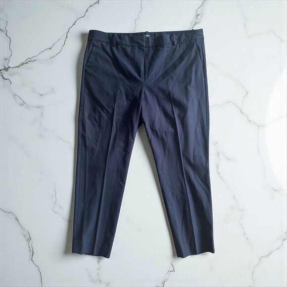 J CREW Navy Blue Ruby Crop Pants Size 18 - Picture 1 of 6